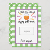Trick or treat Halloween Gift Kaart Holder (Voorkant / Achterkant)