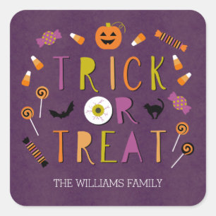Trick or treat Halloween Gift Label Stickers