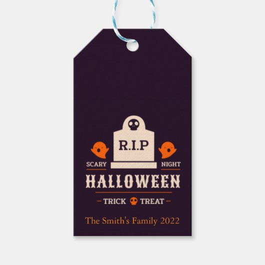 Trick or treat Halloween Gift Labels Cadeaulabel (Voorkant)