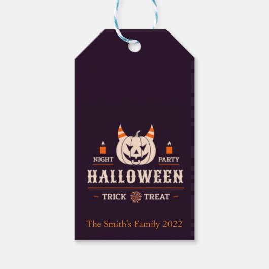 Trick or treat Halloween Gift Labels Cadeaulabel (Voorkant)