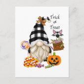 Trick or treat Halloween Gnome Briefkaart (Voorkant)