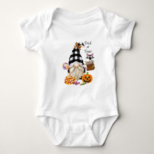 Trick or treat Halloween Gnome Romper (Voorkant)