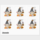 Trick or treat Halloween Gnome Vierkante Sticker (Vel)