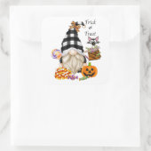 Trick or treat Halloween Gnome Vierkante Sticker (Tas)