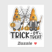 Trick or treat Halloween Gnomes Sticker (Vel)