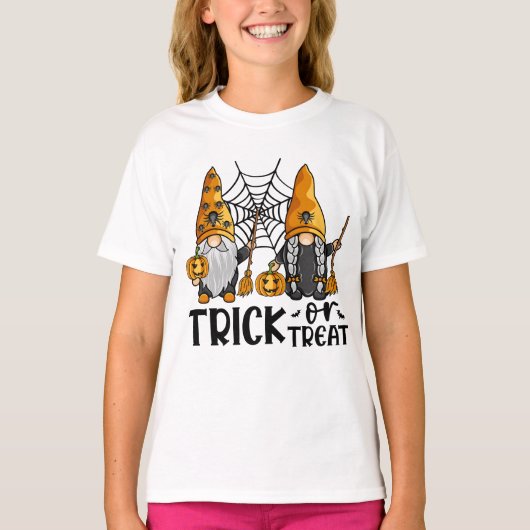 Trick or treat Halloween Gnomes T-shirt (Voorkant)