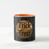Trick or treat Halloween Gold Skulls & Champagne Mok (Midden)