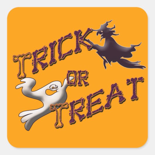 Trick or treat Halloween Grafische Stickers (Voorkant)