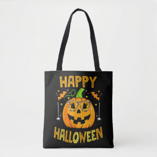 Trick Or Treat Halloween Grappige Pompoen Gelukkig Tote Bag