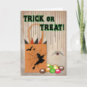 TRICK OR TREAT Halloween Greeting Kaart (Voorkant)