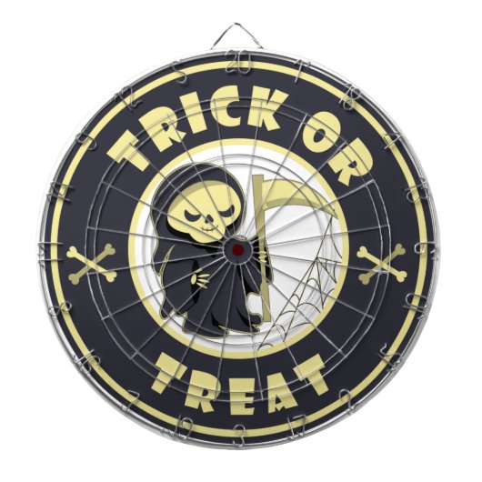 Trick or treat Halloween grim reaper karakter Dartbord (Voorkant)