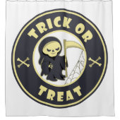 Trick or treat Halloween grim reaper karakter Douchegordijn (Voorkant)