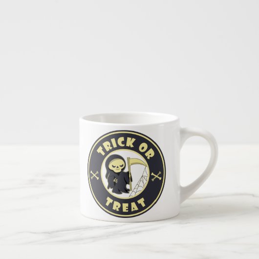 Trick or treat Halloween grim reaper karakter Espresso Kop (Rechts)