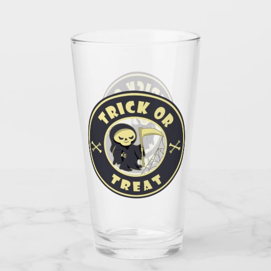 Trick or treat Halloween grim reaper karakter Glas (Voorkant)