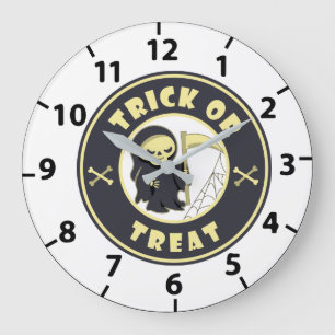Trick or treat Halloween grim reaper karakter Grote Klok