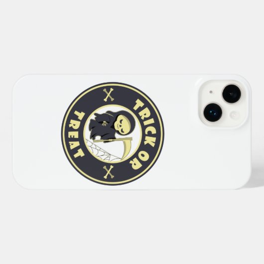 Trick or treat Halloween grim reaper karakter iPhone Hoesje (Achterkant horizontaal)