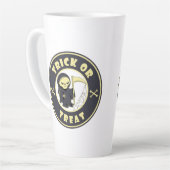 Trick or treat Halloween grim reaper karakter Latte Mok (Linkerhoek)