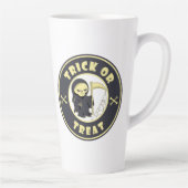 Trick or treat Halloween grim reaper karakter Latte Mok (Rechts)