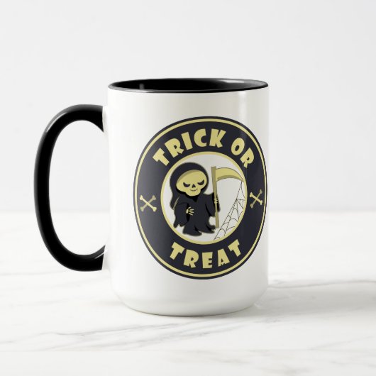 Trick or treat Halloween grim reaper karakter Mok (Links)