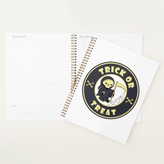 Trick or treat Halloween grim reaper karakter Planner (Display)