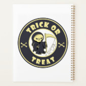 Trick or treat Halloween grim reaper karakter Planner (Achterkant)