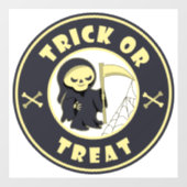 Trick or treat Halloween grim reaper karakter Raamsticker (Vel)