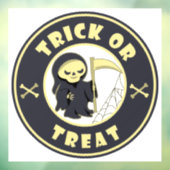 Trick or treat Halloween grim reaper karakter Raamsticker (Vel 3)