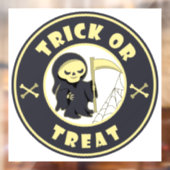 Trick or treat Halloween grim reaper karakter Raamsticker (Vel 2)