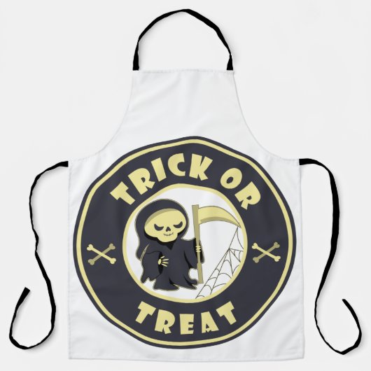 Trick or treat Halloween grim reaper karakter Schort (Voorkant)