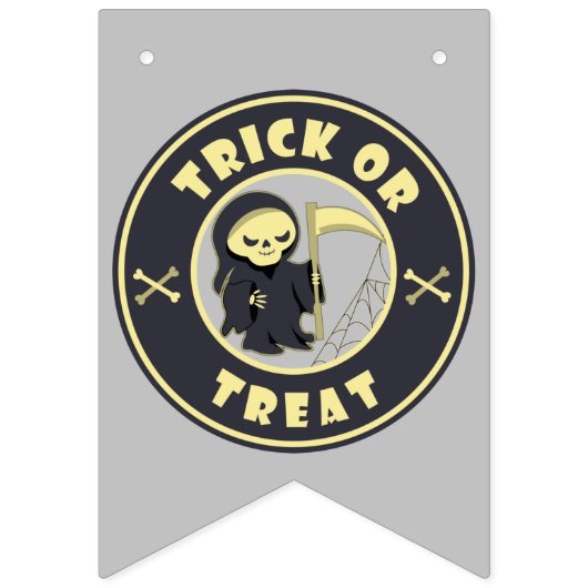 Trick or treat Halloween grim reaper karakter Vlaggetjes (Tweede vlag)