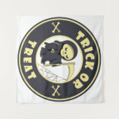 Trick or treat Halloween grim reaper karakter Wandkleed (Voorkant (horizontaal))