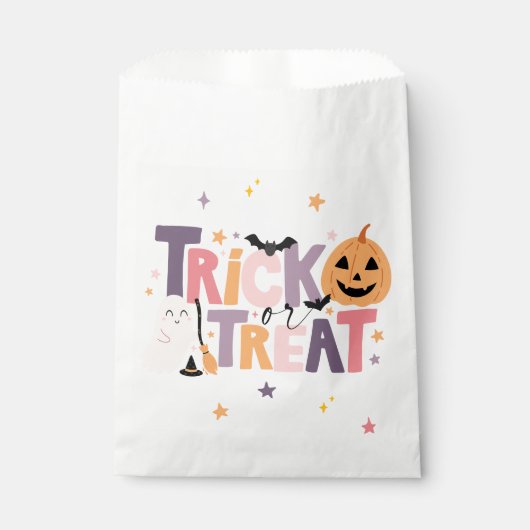 Trick or treat Halloween gunst Bag Treats Bag Bedankzakje (Voorkant)