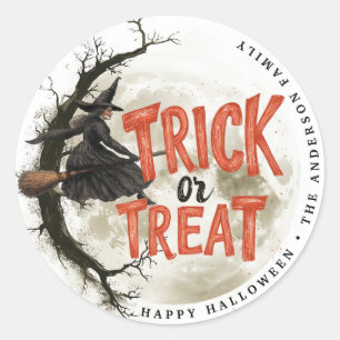 Trick or treat Halloween  heks Sticker