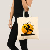 Trick or treat Halloween heks Tote Bag (Voorkant (product))