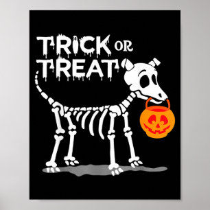 Trick Or Treat Halloween Hond Poster