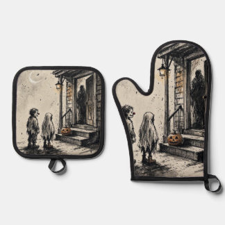 Trick or treat Halloween Horror Ovenwant & Pannenlap Set