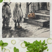 Trick or treat Halloween Horror Theedoek (Gevouwen)