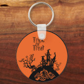 Trick or treat Halloween House Sleutelhanger (Voorkant)
