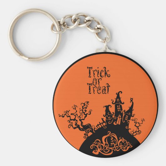 Trick or treat Halloween House Sleutelhanger (Voorkant)