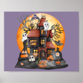 Trick or treat Halloween Hunted House Gathering Poster (Voorkant)