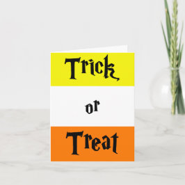 Trick or treat, Halloween Kaart klein, 4 "x 5,6"