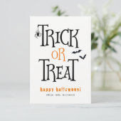 Trick or treat Halloween-kaarten Kaart (Staand voorkant)