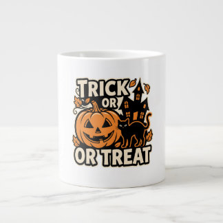 Trick or Treat Halloween Kat Patch Grote Koffiekop