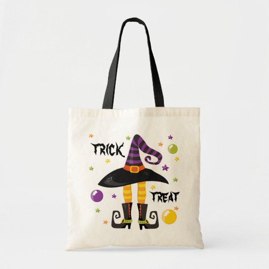Trick or treat Halloween Kinder Snoep Cartoon Witc Tote Bag (Voorkant)