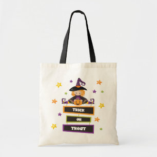 Trick or treat Halloween Kinder Snoep Cartoon Witc Tote Bag