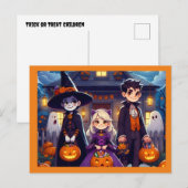 Trick or treat Halloween Kinderen Briefkaart (Voorkant / Achterkant)