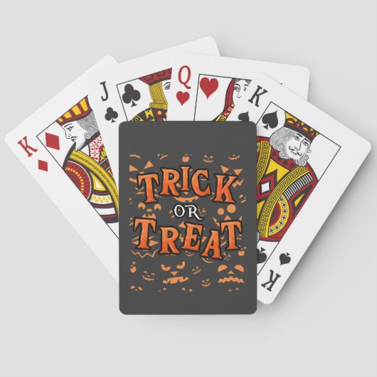 Trick or Treat Halloween Klassieke Speelkaarten (Achterkant)