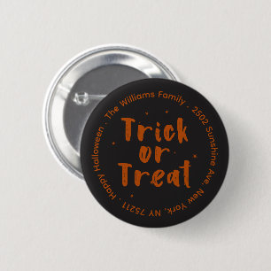 Trick Or Treat Halloween Knop Ronde Button 5,7 Cm