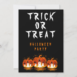TRICK OR TREAT HALLOWEEN KOSTUUM PARTY KAART