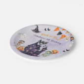 Trick or treat Halloween Kostuum Verjaardagsfeest Papieren Bordje (Gekanteld)